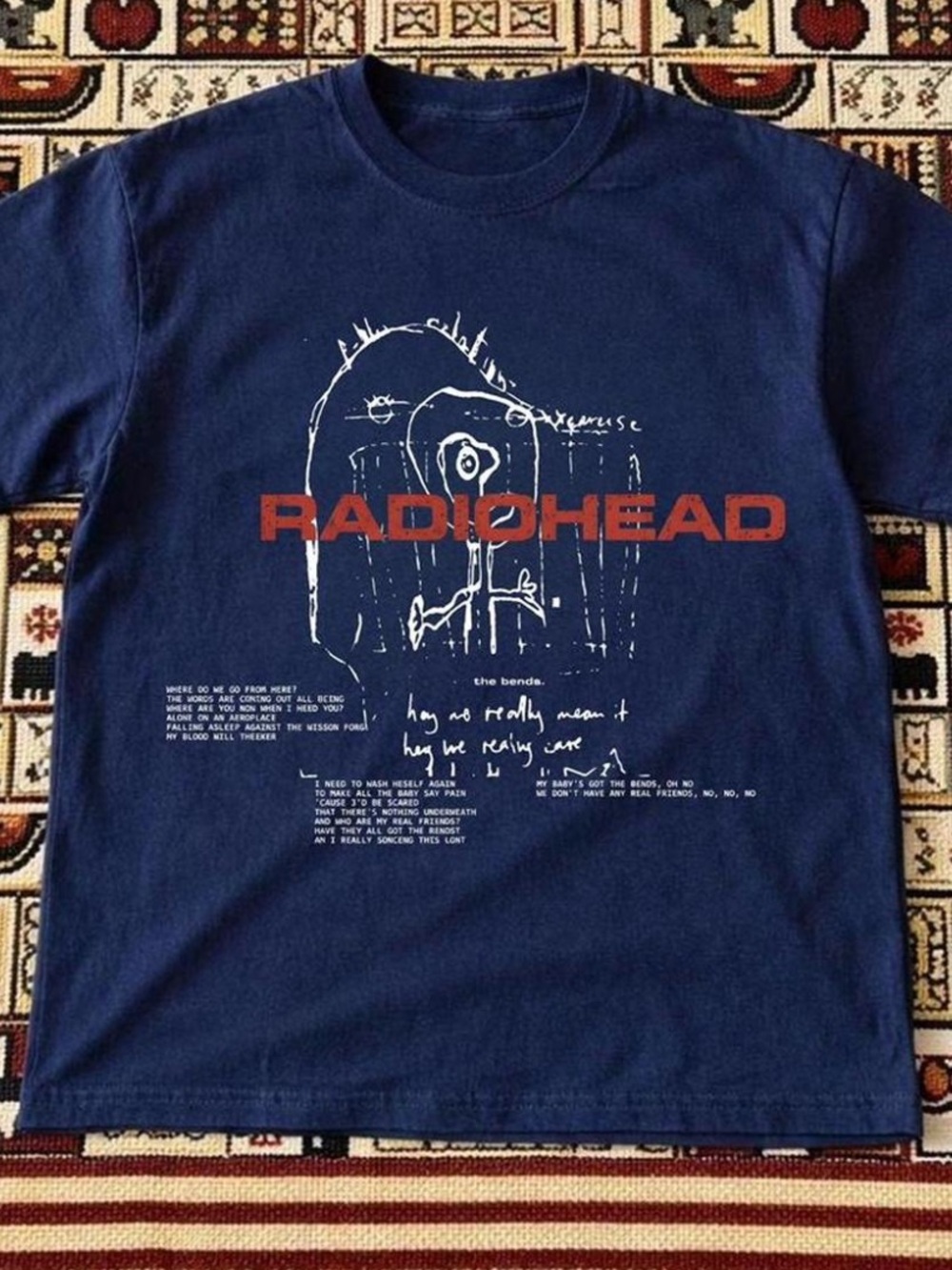 Kids Graphic Tee in Navy Blue